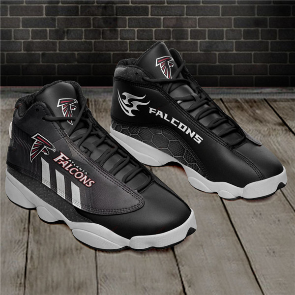 Men's Atlanta Falcons AJ13 Series High Top Leather Sneakers 002